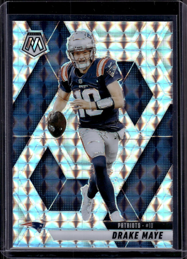Drake Maye Silver Mosaic Prizm 2025 Mosaic #28 New England Patriots (1 of 2)