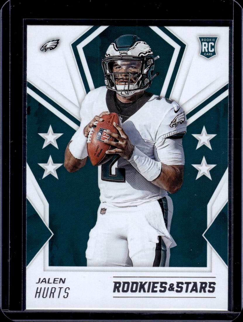 Jalen Hurts Rookie Card 2020 Rookies & Stars #106 Philadelphia Eagles: Panini Select, Prizm, Mosaic, Contenders, Zenith, Phoenix, Illusions, Absolute, Rookie NFL Sports Trading Cards, SP, SSP, Cards, Football Cards for Sale Near Me, Superbowl & Hall of Fame Player Cards,
