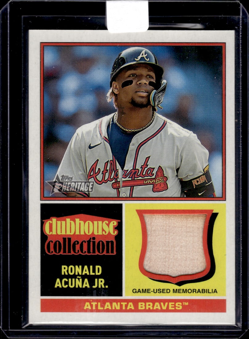 Ronald Acuan Jr. Game Used Bat Patch 2025 Topps Heritage #CCR-RAC Atlanta Braves (1 of 2)