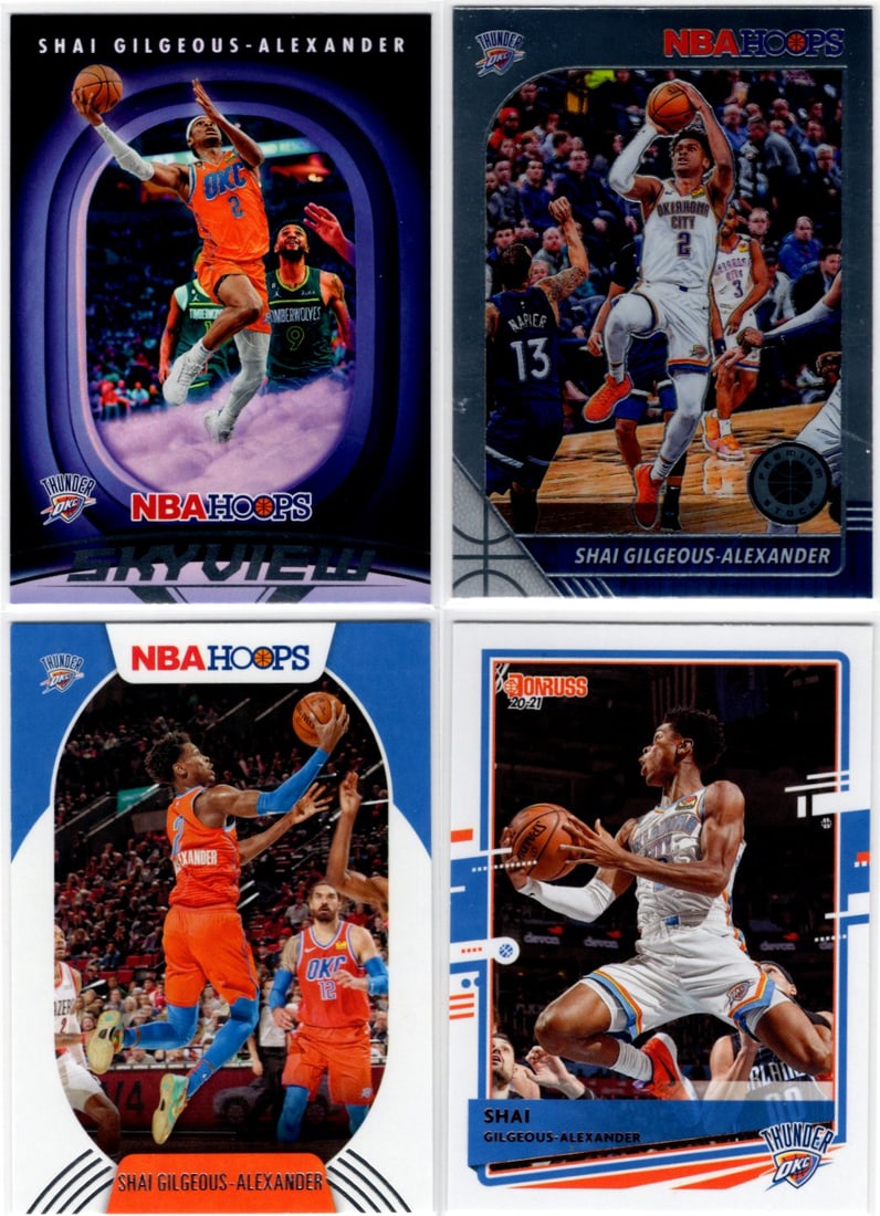 Lot of 4 Shai Gilgeous-Alexander Panini Basketball Cards. All Different, See Pictures (1 of 2)