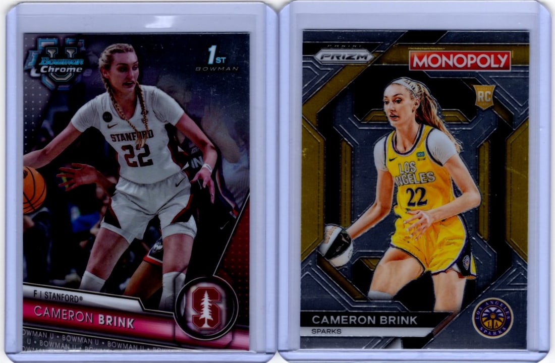 Lot of 2 Cameron Brink RCs/1st Bowmans. Monopoly RC & 1st Bowman Chrome (1 of 2)