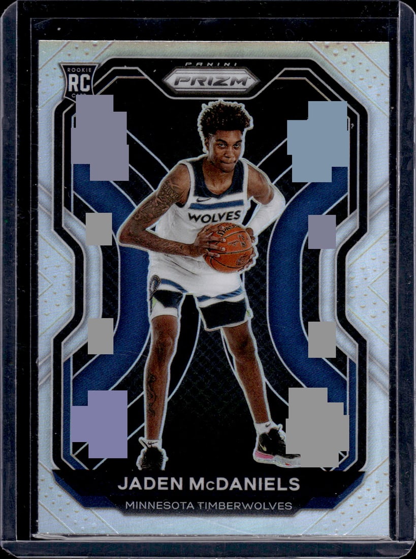 Jaden McDaniels Rookie Card Silver Prizm 2020-21 Panini Prizm #277 (1 of 2)