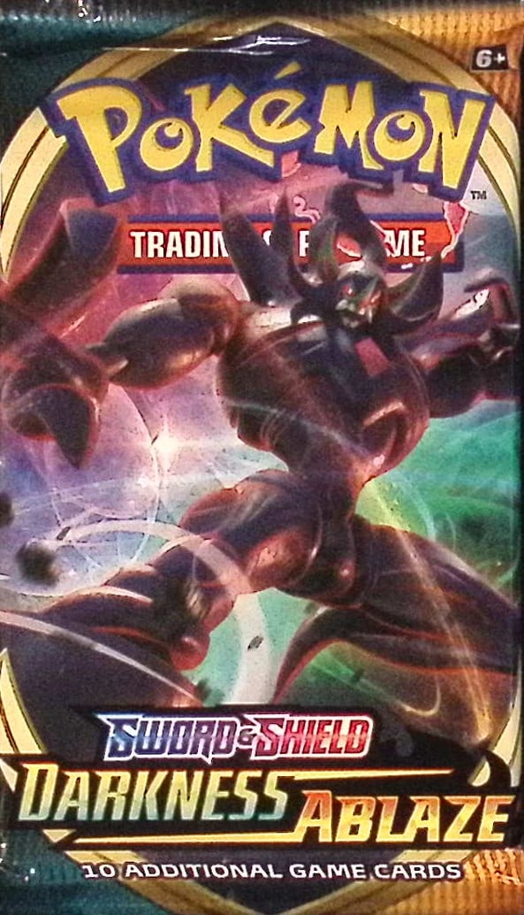 Pokemon Sword and Shield Darkness Ablaze 10 Card Booster Pack, Charizard, Pikachu, Holo Rare Cards (1 of 1)