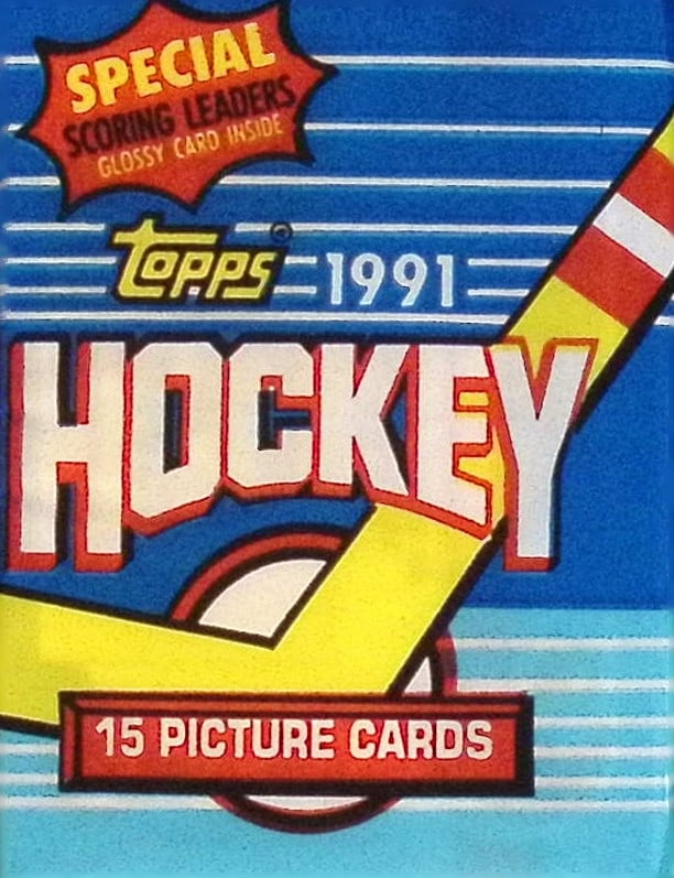 1991 Topps Hockey Card Retail Box Wax Pack Sports Cards (1 of 1)