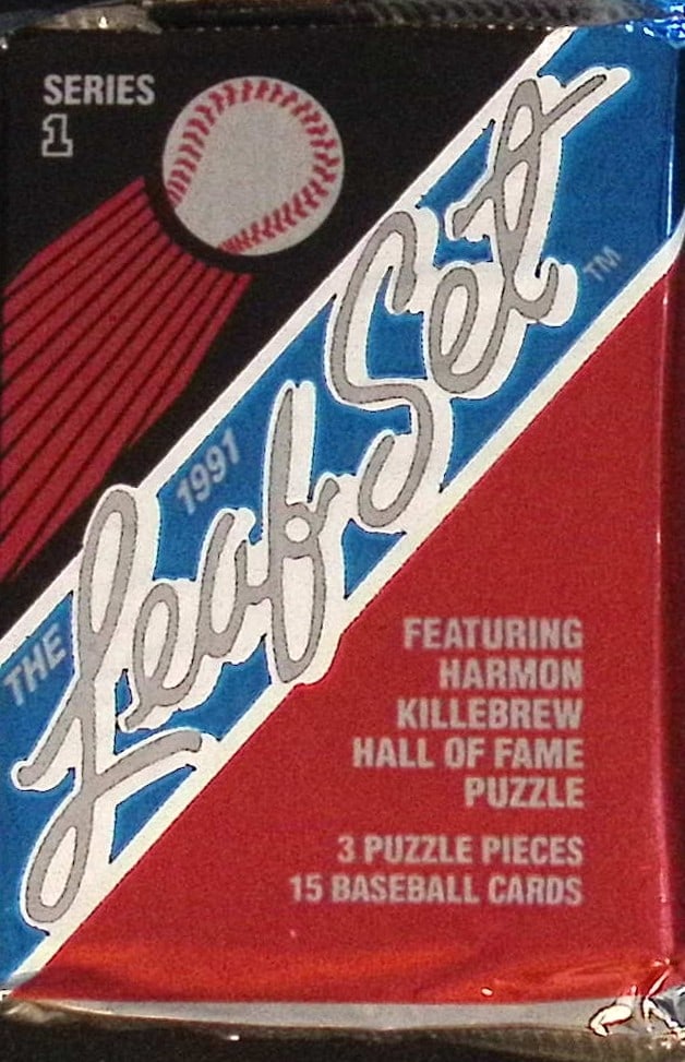 1991 Leaf Set Series 1 Baseball Retail Box Wax Pack - Featuring Harmon Killebrew HOF Puzzle (1 of 1)