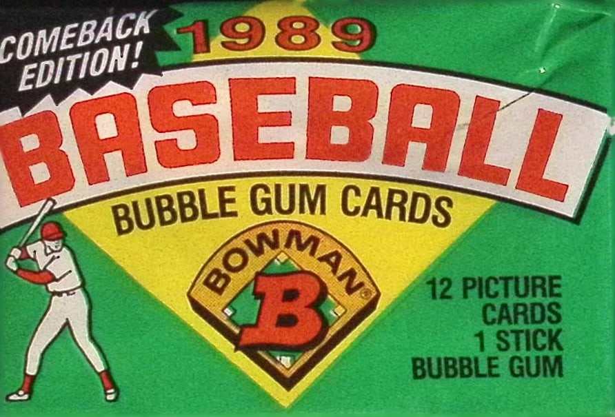 1989 Bowman Vintage Baseball Cards Retail Box Wax Pack Sports Cards MLB Trading Cards (1 of 1)