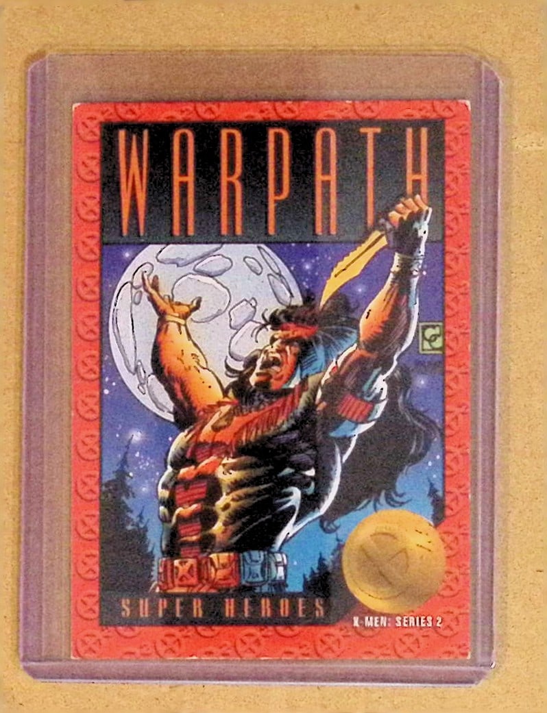 Warpath 1993 Marvel Series 2 Skybox Xavier's Files Trading Card #34, See Photos (1 of 2)