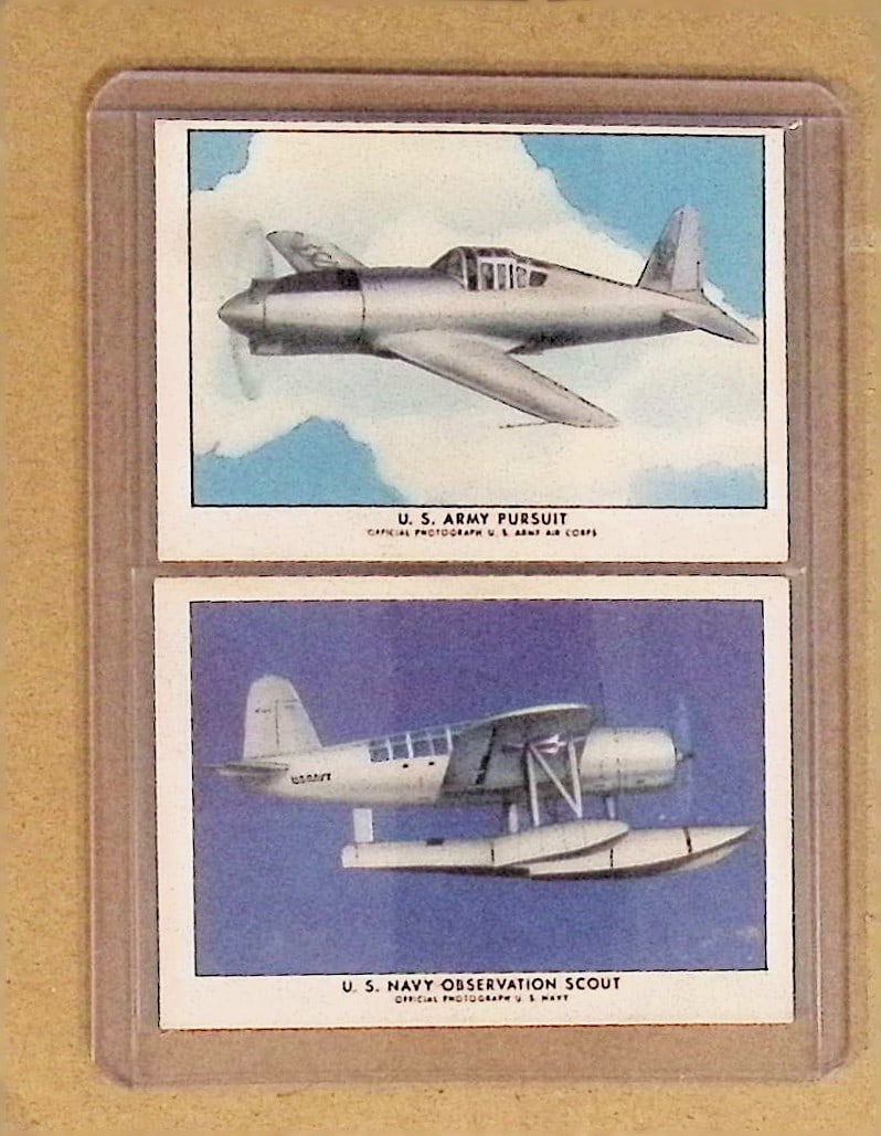 2 Card Lot - Early 1940's Wings Cigarettes Airplane Cards #4 & #25, See Photos (1 of 2)