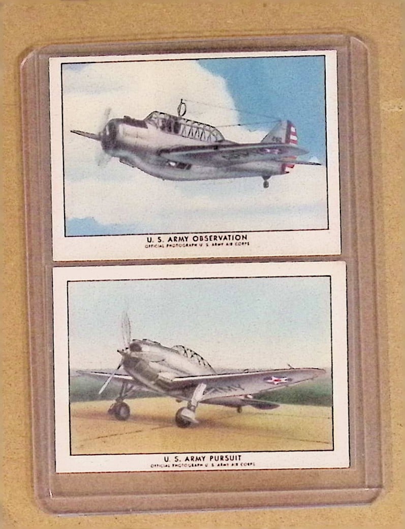 2 Card Lot - Early 1940's Wings Cigarettes Airplane Cards #9 & #10, See Photos (1 of 2)