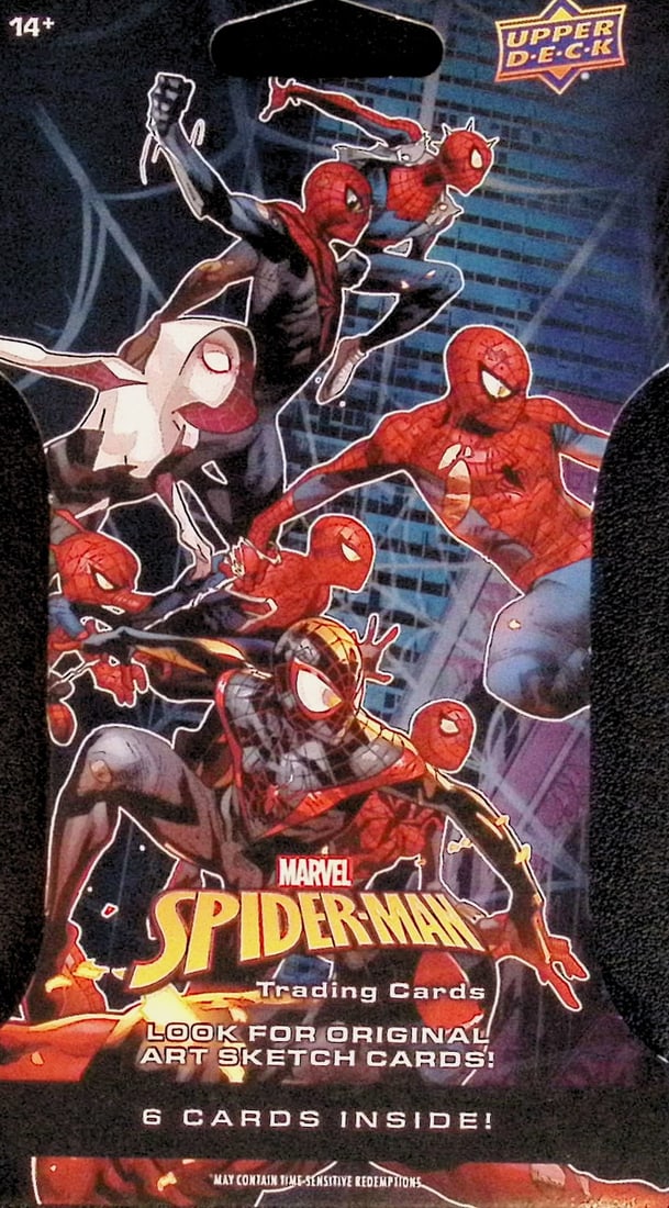 2024 Marvel Spiderman Trading Cards Sleeved 6 Card Booster Pack (1 of 2)