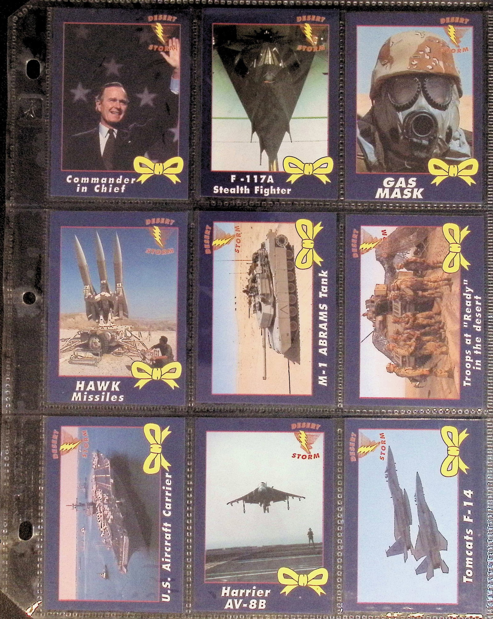 60 Card Full Set -1991 AMA Desert Storm Operation Yellow Ribbon Trading Cards, See Photos (1 of 11)