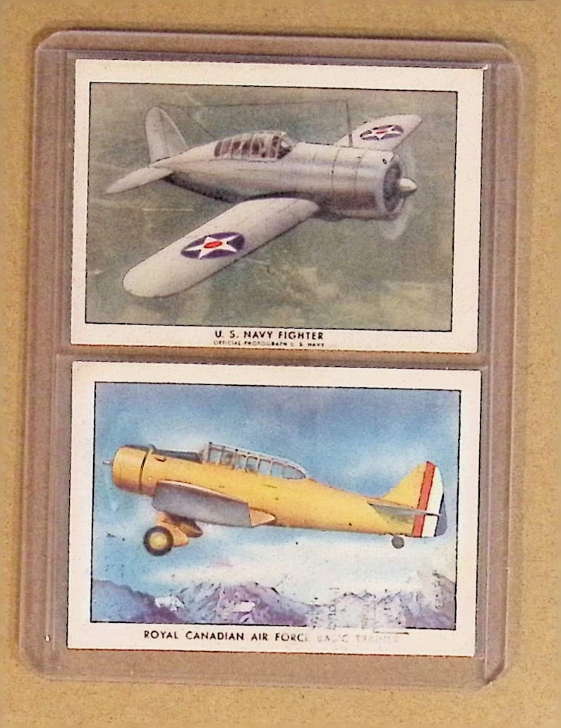 2 Card Lot - Early 1940's Wings Cigarettes Airplane Cards #15 & Series C #43, See Photos (1 of 2)