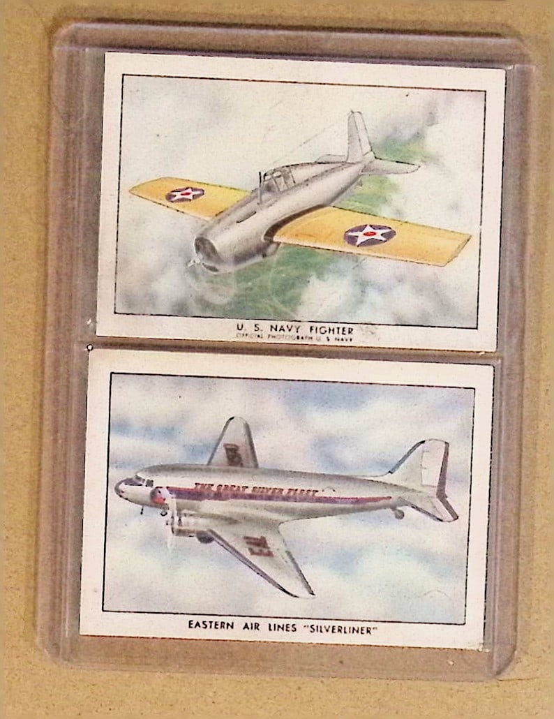 2 Card Lot - Early 1940's Wings Cigarettes Airplane Cards Series C #16 & #30, See Photos (1 of 2)