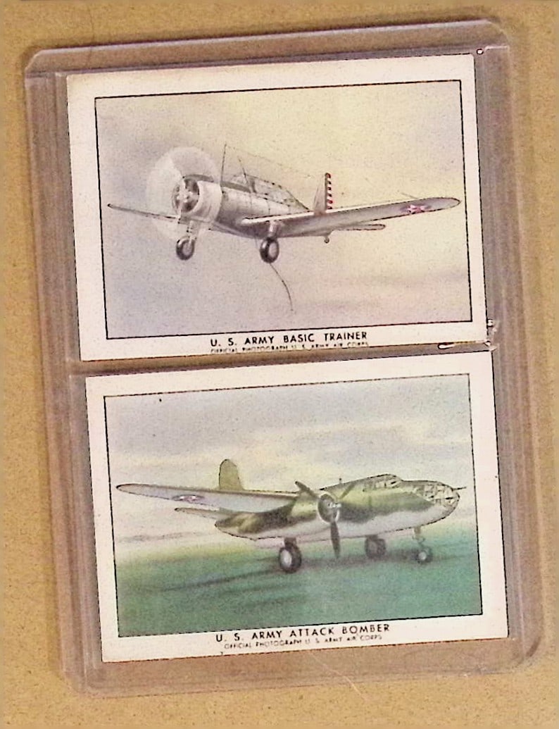 2 Card Lot - Early 1940's Wings Cigarettes Airplane CardsSeries C #4 & #23, See Photos (1 of 2)