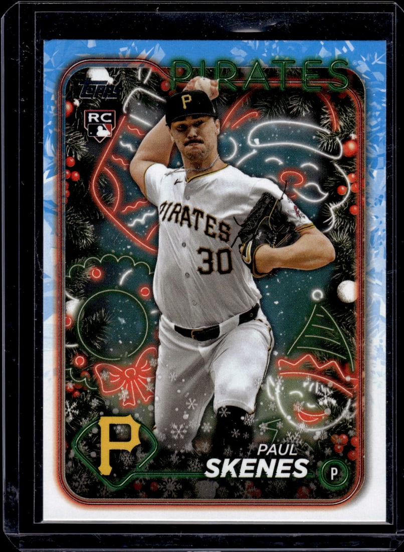 Paul Skenes Rookie Card 2024 Topps Holiday #H165 Pittsburgh Pirates (1 of 2)