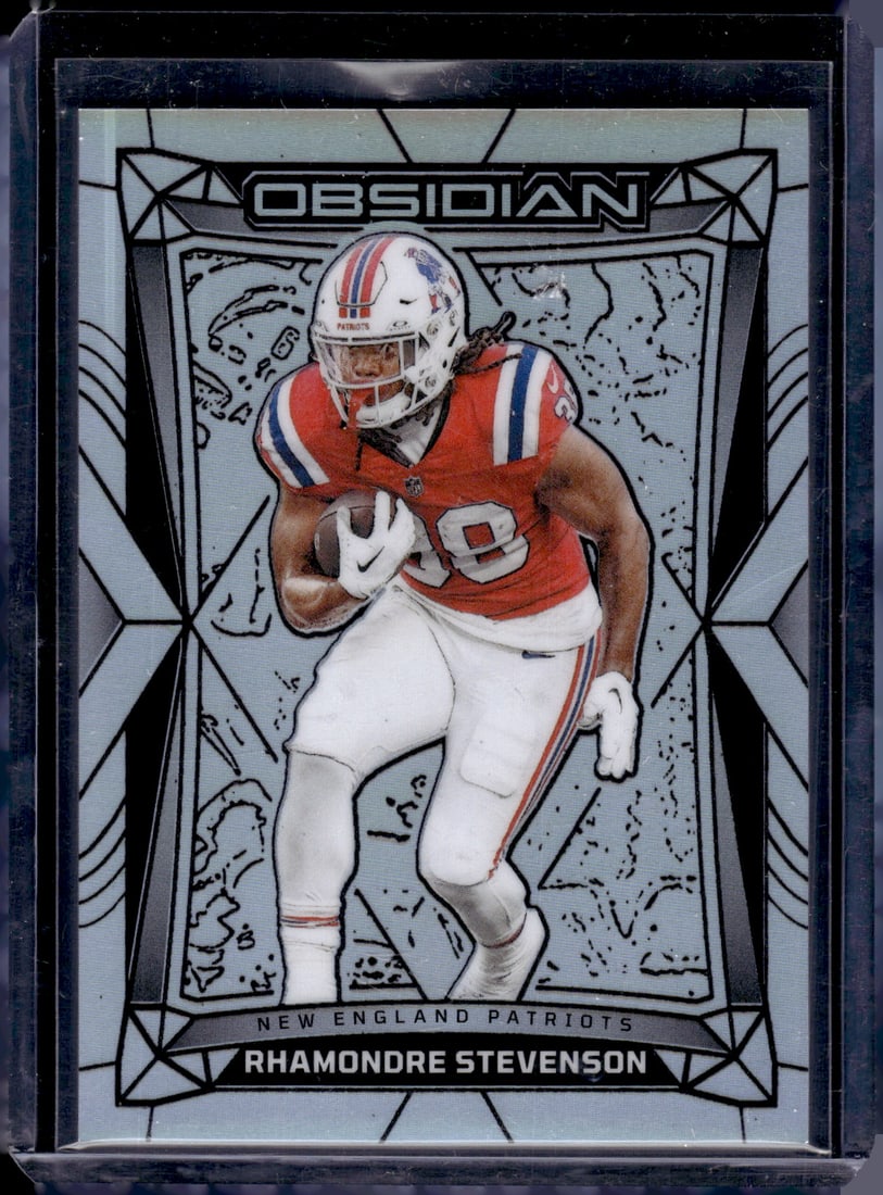 Rhamondre Stevenson Silver /75 2024 Panini Obsidian #133 New England Patriots (1 of 2)