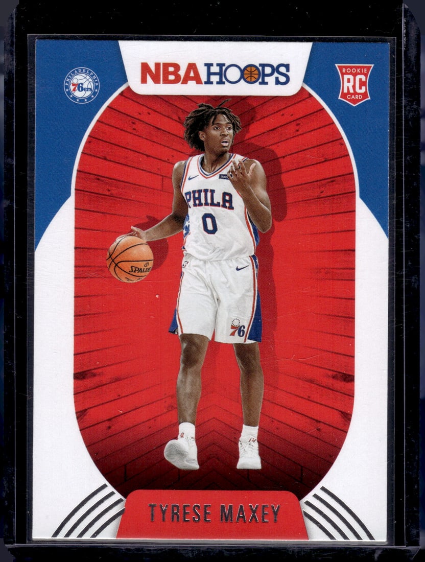 Tyrese Maxey Rookie Card 2020-21 NBA Hoops #207 Philadelphia 76ers (1 of 2)