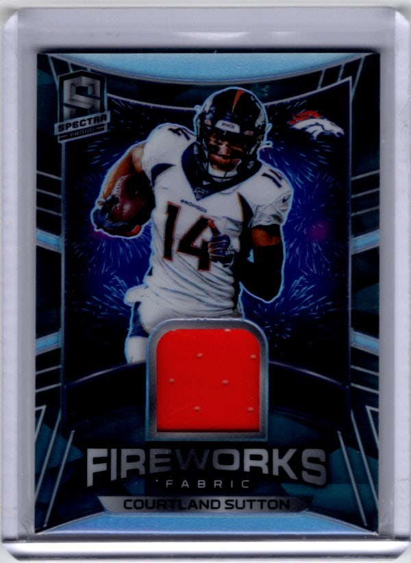 Courtland Sutton Fireworks Patch /99 2020 Panini Spectra #23 Denver Broncos (1 of 2)