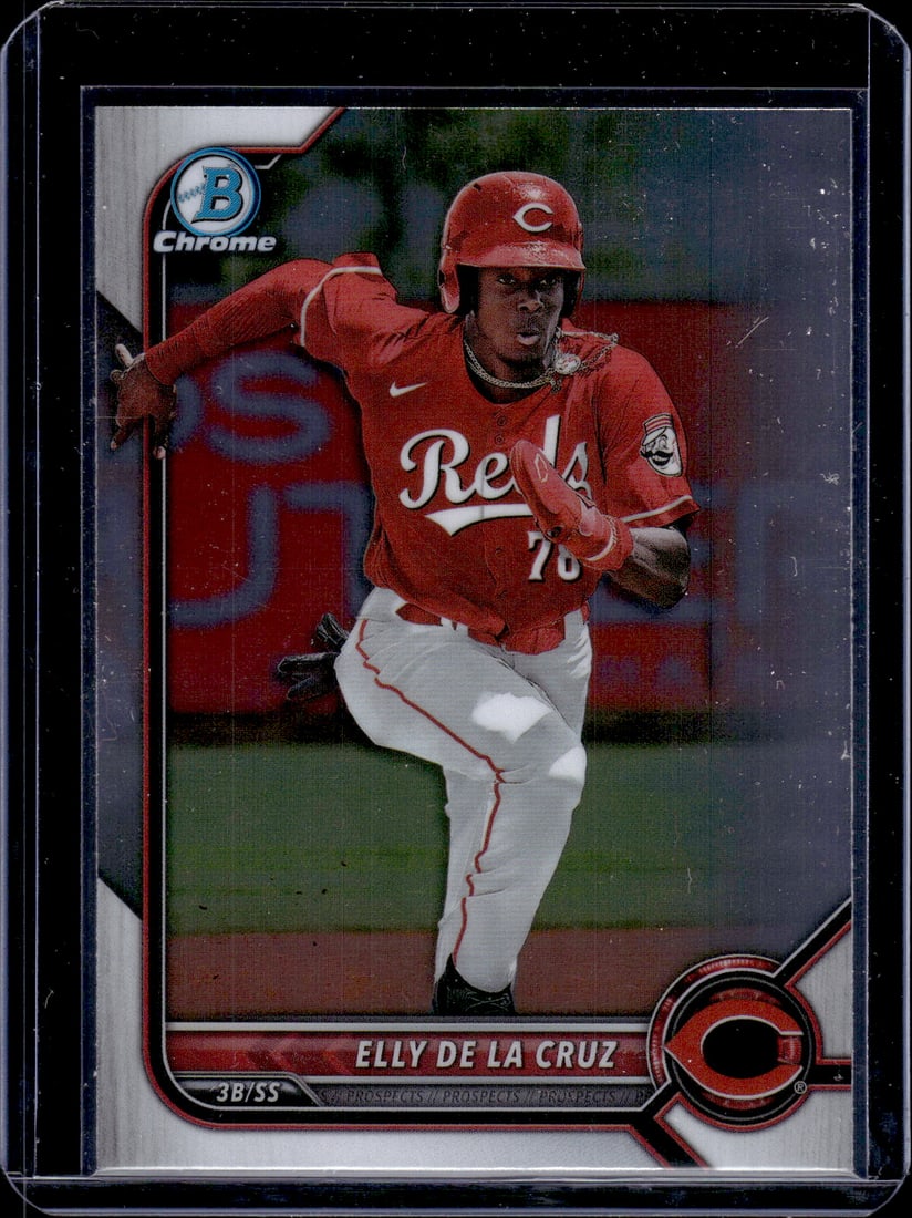 Elly De La Cruz Prospects 2022 Bowman Chrome Draft #BDC-80 Cincinnati Reds (1 of 2)
