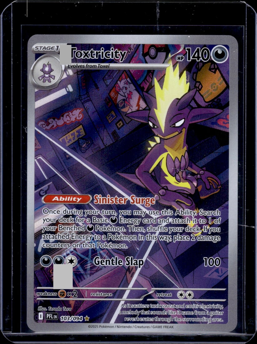 2025 Pokemon Phantasmal Flames Toxtricity Illustration Rare #103 (1 of 2)