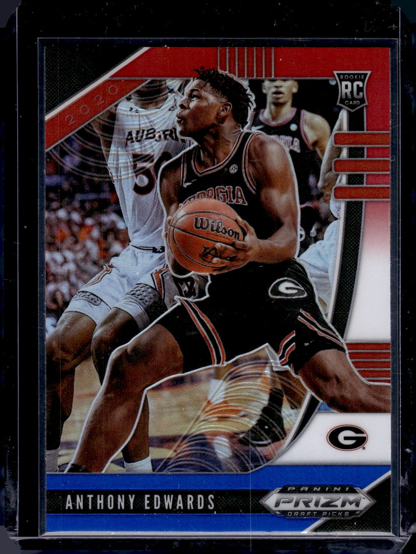 Anthony Edwards Rookie Card Red/White/Blue Prizm 2020 Prizm Draft Picks #1 Timberwolves (1 of 2)