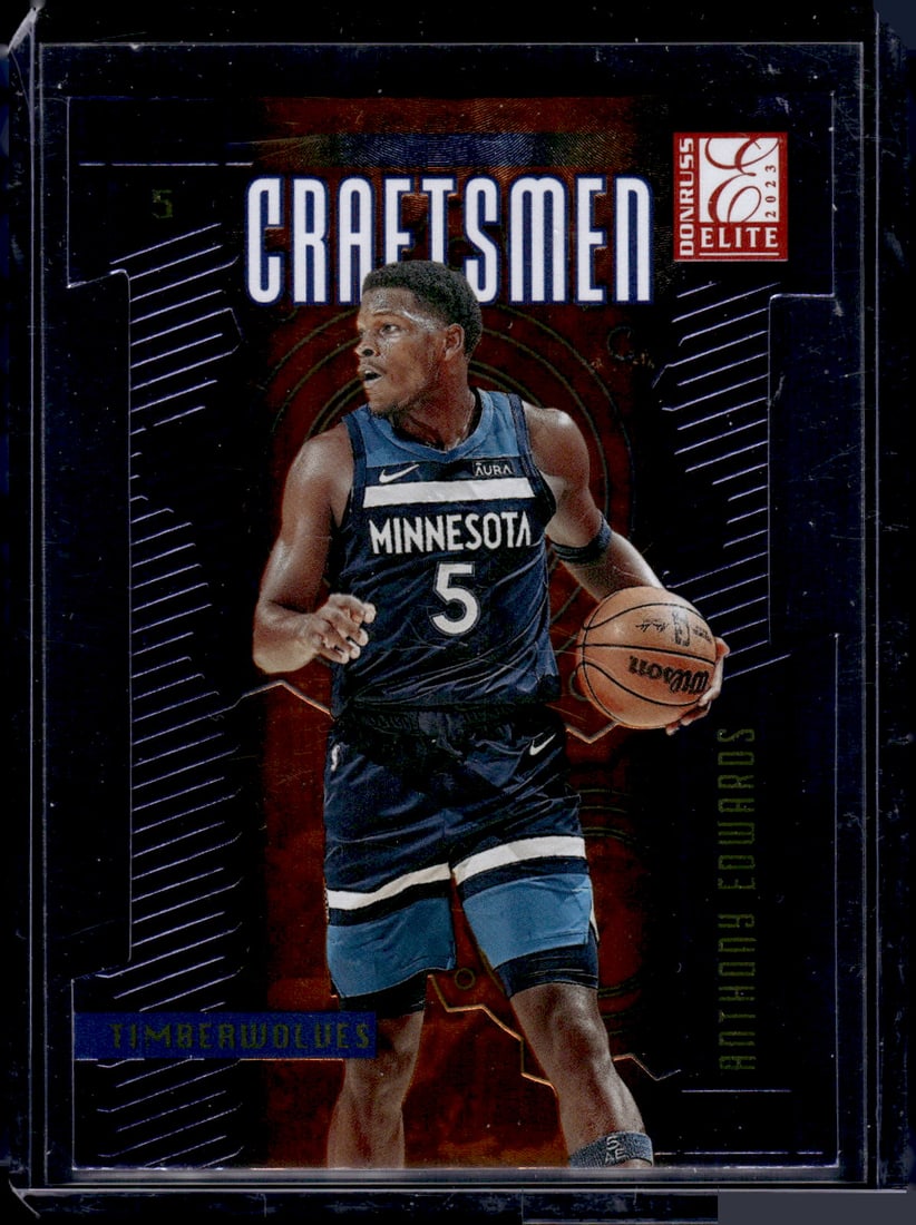 Anthony Edwards Craftsmen Die Cut Orange 2023-24 Donruss Elite #14 Timberwolves (1 of 2)