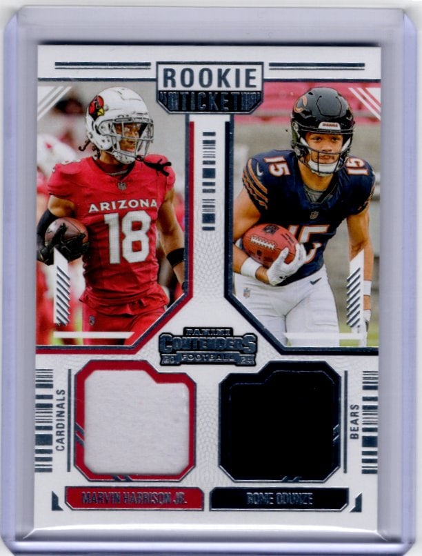 Marvin Harrison Jr./Rome Odunze Dual Rookie Patch 2024 Contenders #DS-12 (1 of 2)