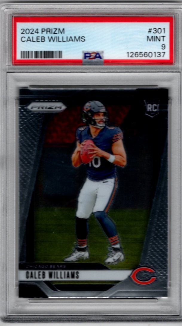 Caleb Williams Rookie Card 2024 Panini Prizm #301 PSA 9 Chicago Bears (1 of 2)