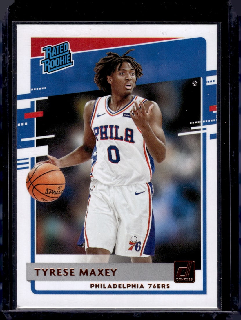 Tyrese Maxey Rookie Card 2020-21 Panini Donruss #211 Philadelphia 76ers (1 of 2)