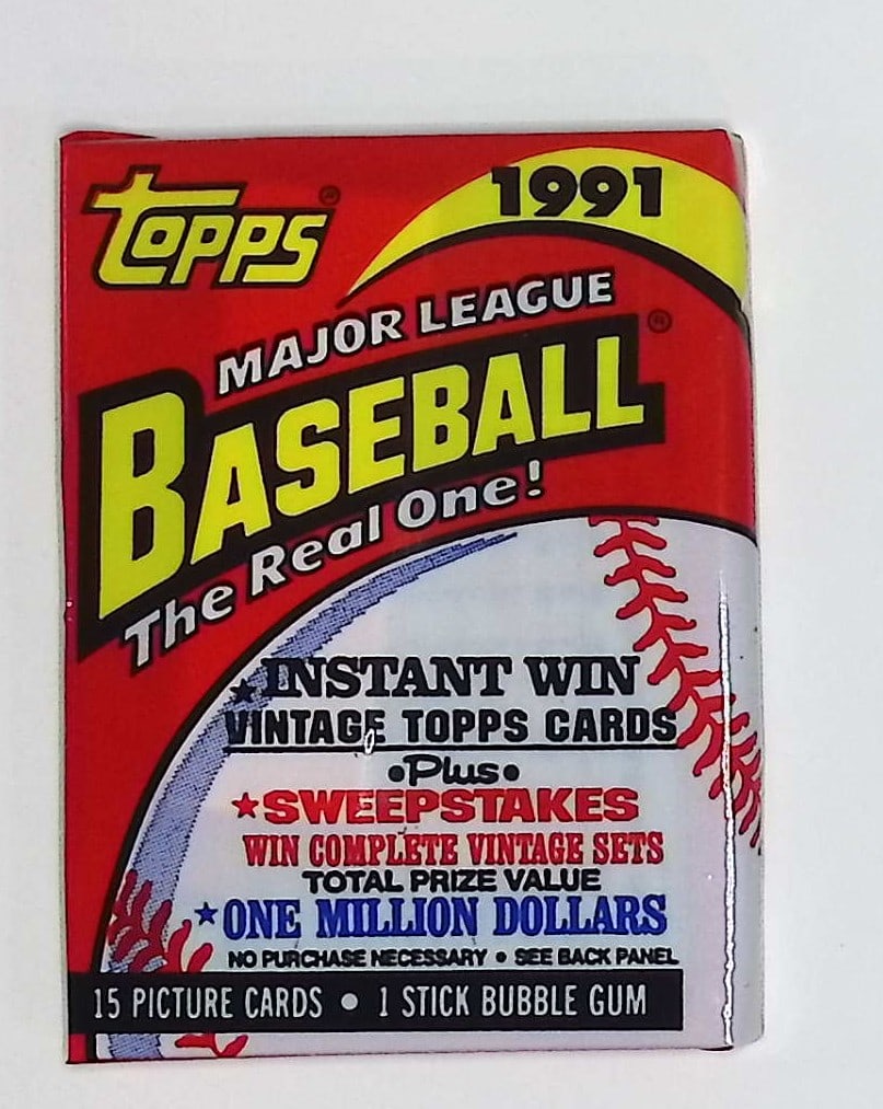 1991 Topps Vintage Baseball Cards Retail Box Wax Pack Sports Cards Rookie Cards (1 of 1)