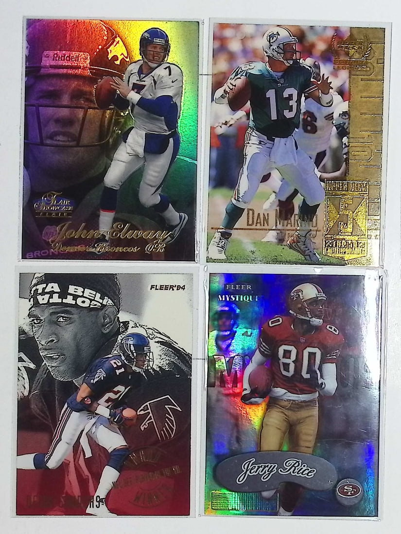 Dan Marino, John Elway, Jerry Rice & Deion Sanders Vintage Fleer, Flair & Upper Deck (1 of 2)