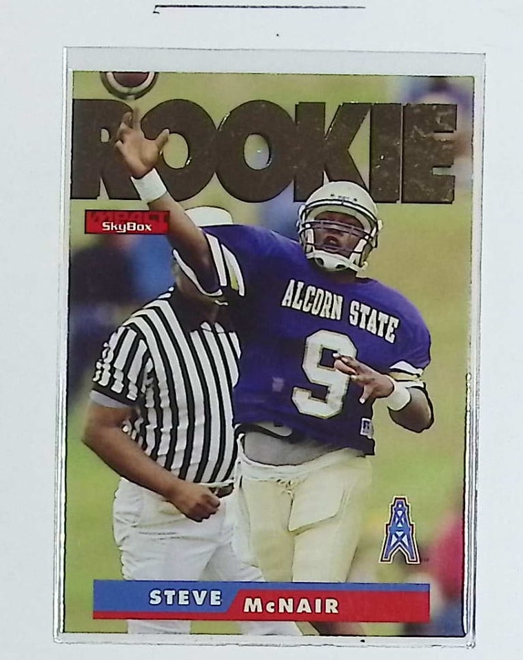 Steve McNair Rookie Card 1995 Skybox #171 Vintage NFL trading Card: SkyBox, Basketball NBA Trading & Sports Cards, Sports Cards for Sale Near Me, Chrome, Refractor, SP, SSP, Valuable Auction Memorabilia Lots Sold On Line, NBA Championship & Hall of Fame Player Cards