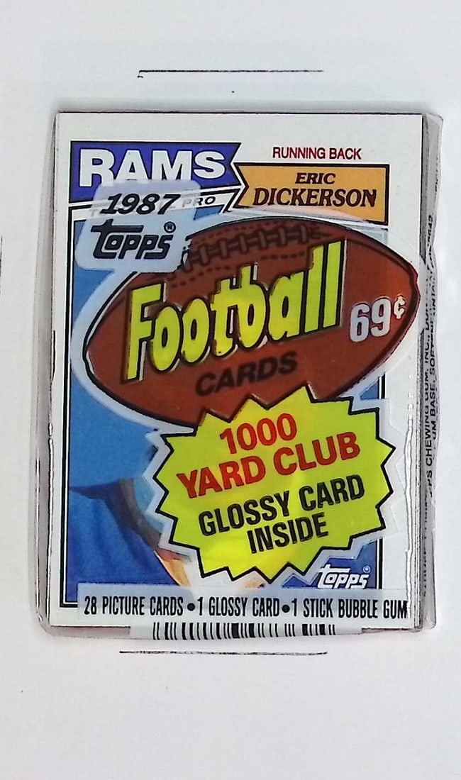 1987 Topps Series 1 Football Retail Box Cello Pack Eric Dickerson on Front (1 of 2)