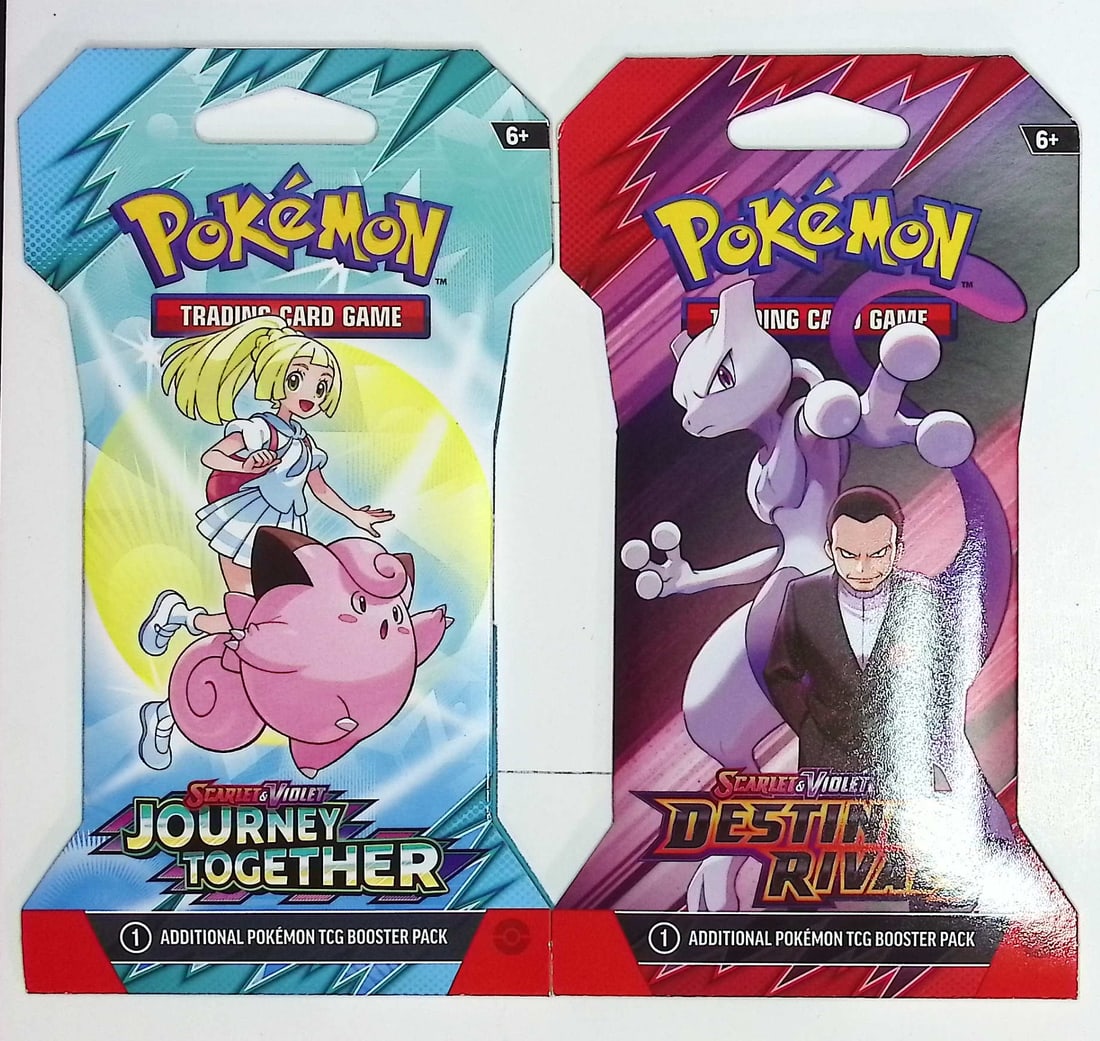 2 COUNT: 1 - 2025 Pokemon Destined Rivals Booster Pack & 1 - 2025 Journey Together Booster Pack (1 of 1)