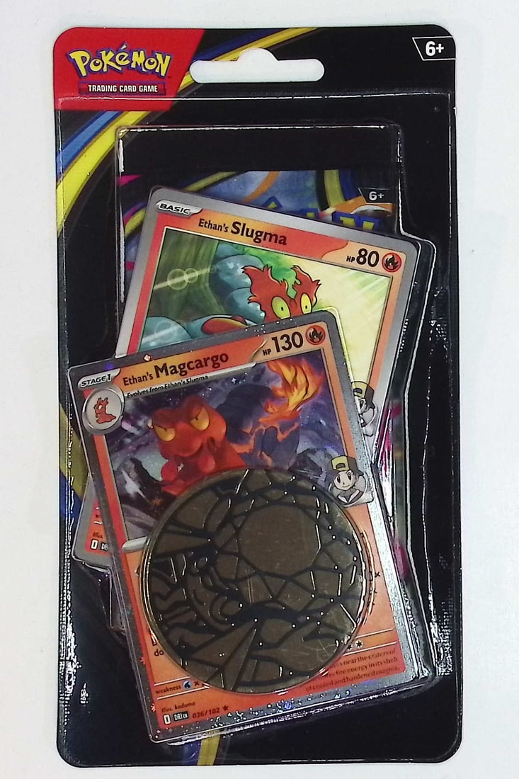 Pokemon Mega Evolutions Phantasmal Flames Single Booster Blister Hanger w/ 1 Coin & 2 Promo Cards (1 of 2)