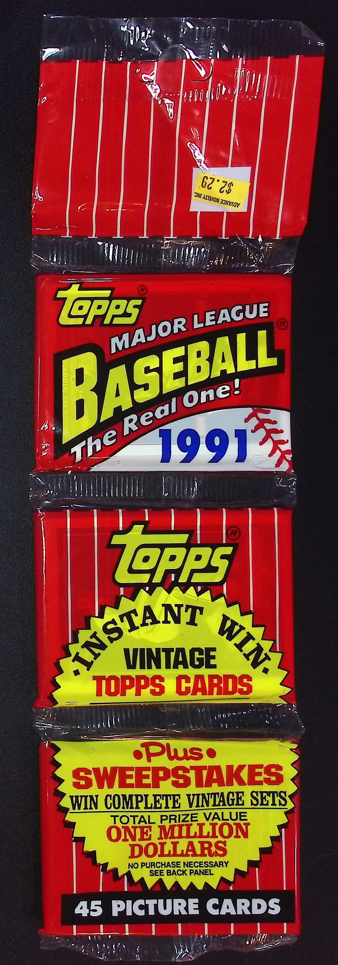 1991 Topps "The Real One" Baseball Cards Rack Pack Rookie Cards Sports Cards (1 of 2)