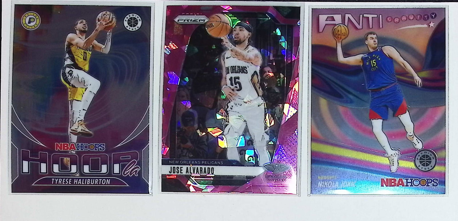 Tyrese Haliburton Hoopla, Nikola Jokic Anti-Gravity, & Jorge Alvarado Pink Cracked Ice (1 of 2)
