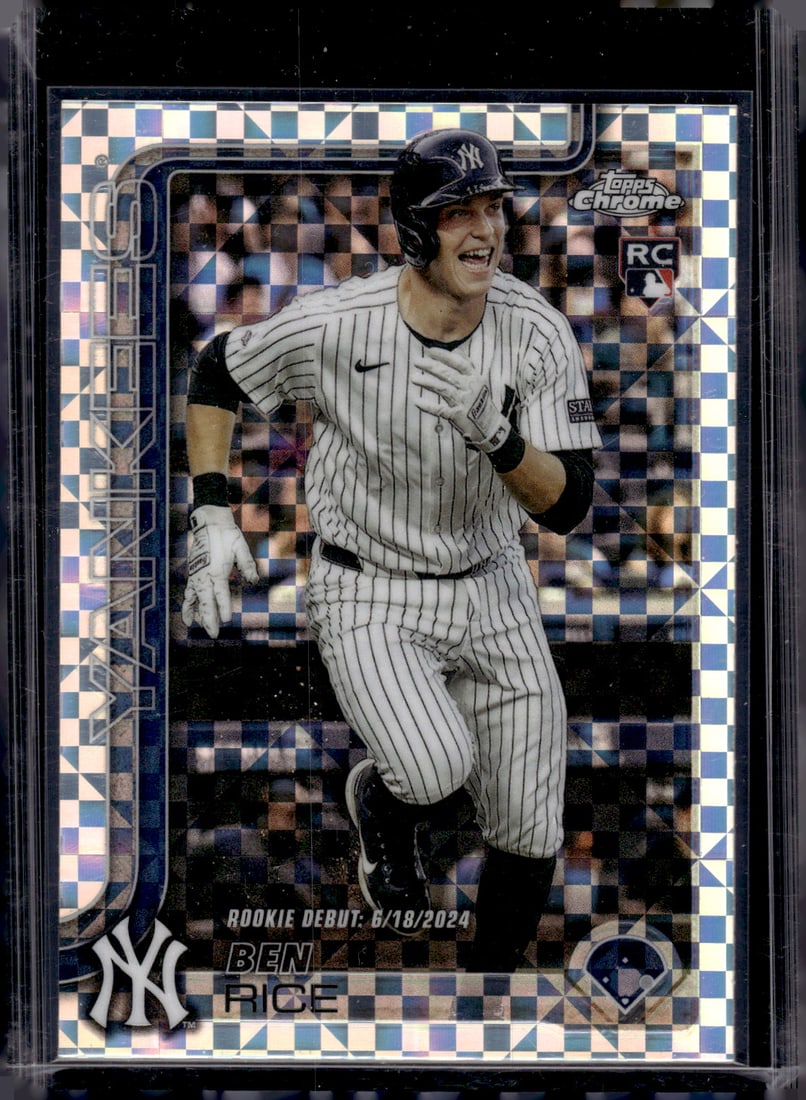 Ben Rice Rookie Card Xfractor 2025 Topps Chrome Update #USC138 New York Yankees (1 of 2)