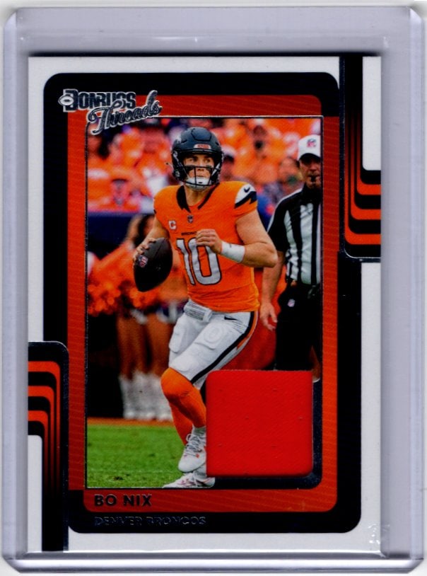 Bo Nix Patch 2025 Donruss #DTH-BNX Denver Broncos (1 of 2)