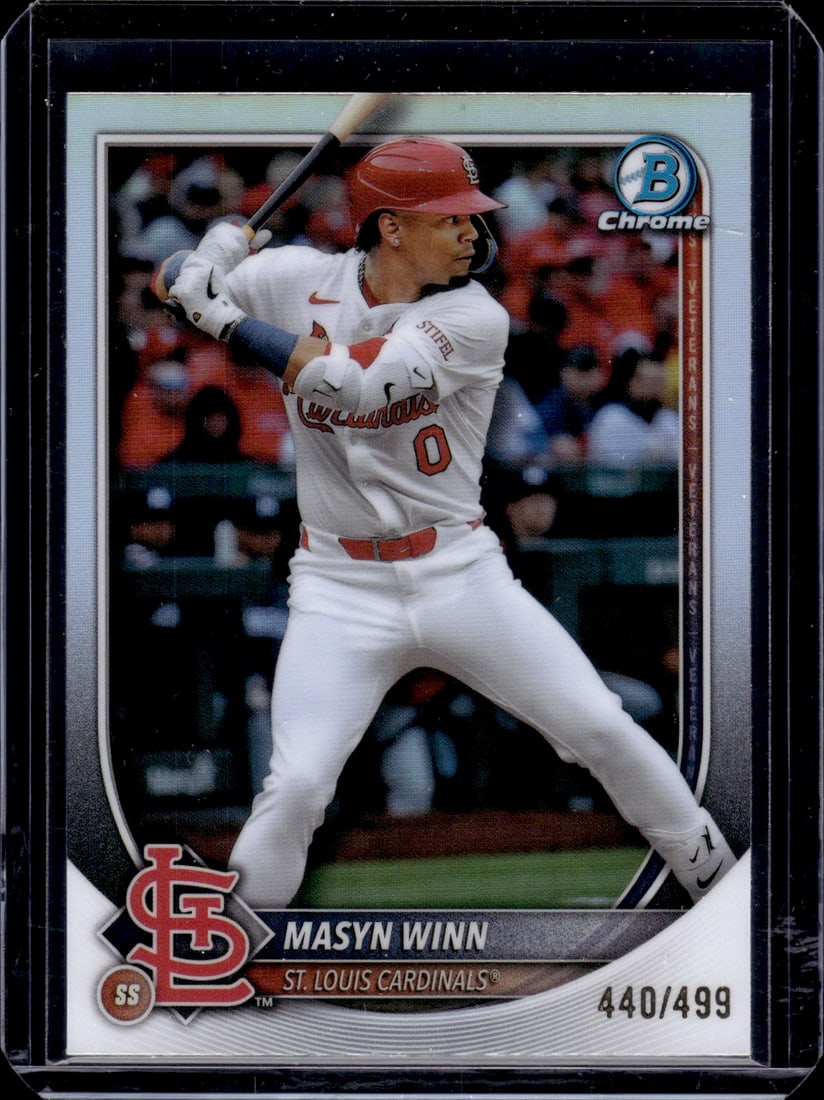Masyn Winn Rookie Card Refractor /499 2025 Bowman Chrome #64 St. Louis Cardinals (1 of 2)