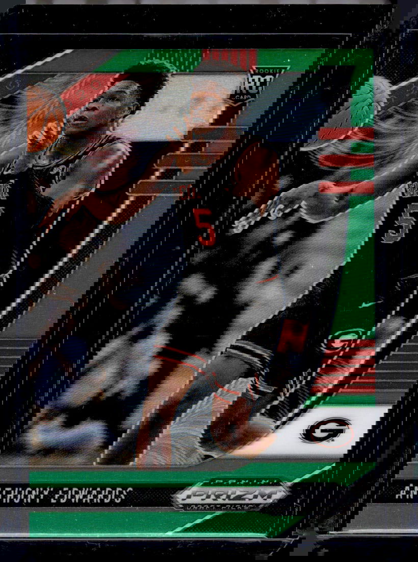 Anthony Edwards Rookie Card Green Prizm 2020 Prizm Draft Picks #41 Georgia (1 of 2)