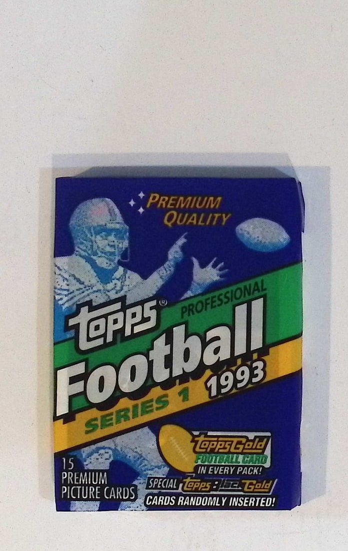 1993 Topps Football Card Retail Box Wax Pack - John Elway, Dan Marino, Joe Montana (1 of 1)