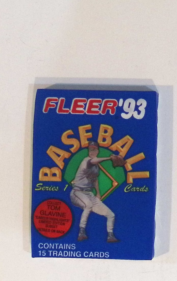 1993 Fleer Series 1 Baseball Vintage Baseball Card Retail Box Pack, MLB Trading Cards (1 of 1)
