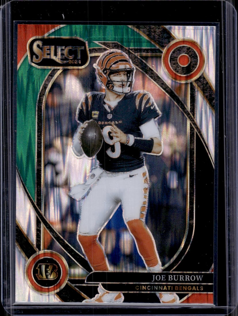 Joe Burrow Green/Black Shock Prizm Club Level 2024 Select #230 Cincinnati Bengals (1 of 2)