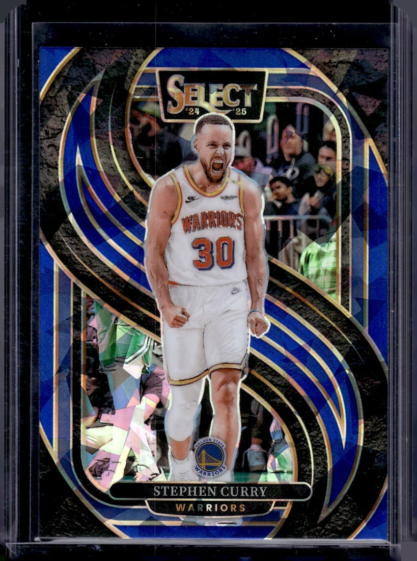 Stephen Curry Blue Cracked Ice 2024-25 Select #143 Golden State Warriors (1 of 2)