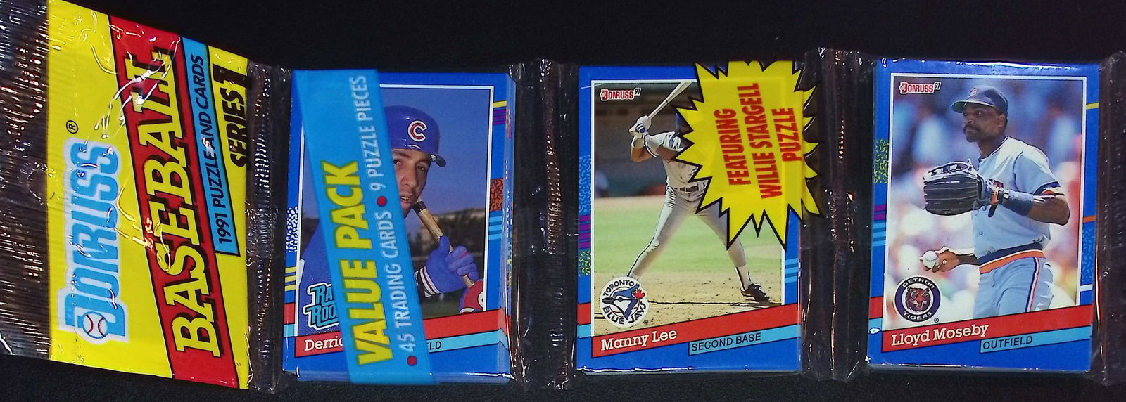 1991 Donruss Series 1 RACK PACK Vintage Baseball Card Factory Sealed - You Get the Pack Shown (1 of 2)