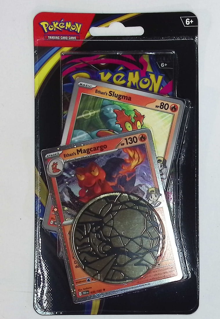 Pokemon Mega Evolutions Phantasmal Flames Single Booster Blister Hanger w/ 1 Coin & 2 Promo Cards (1 of 2)