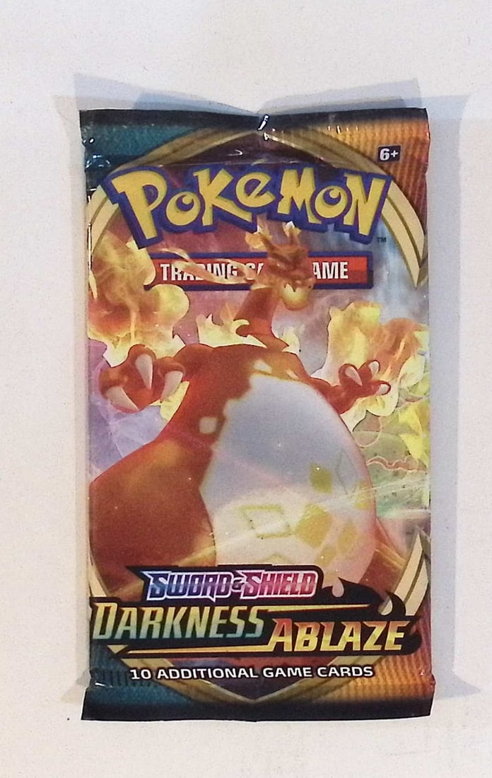 Pokemon Sword and Shield Darkness Ablaze 10 Card Booster Pack, Charizard, Pikachu, Holo Rare Cards (1 of 1)