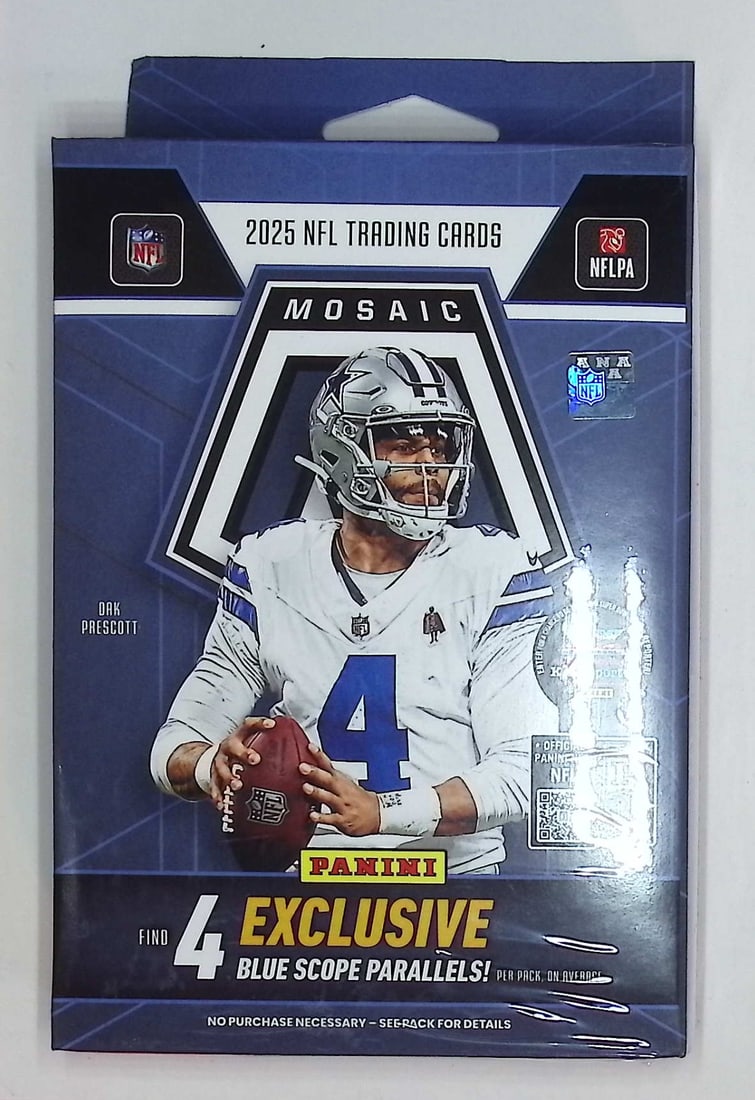 2025 Panini Mosaic Football HANGER BOX - Cam Ward, Emeka Egbuka, Ashton Jeanty, Travis Hunter,: Panini Football NFL Trading & Sports Cards, Rookie Cards in this set are Ja' Marr Chase, Trevor Lawrence, Devonta Smith, Jaylen Waddle, Travis Etienne, Justin Fields, Sports Cards for Sale Near Me, Au