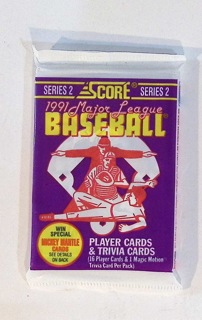 1991 Score Series 2 Vintage Baseball Card Retail Box Pack, Sports Cards (1 of 1)
